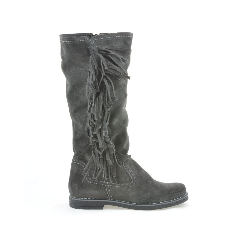 Women knee boots 3243 antracit velour