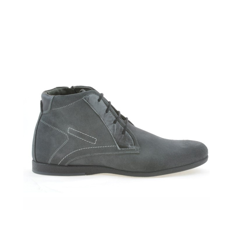 Men boots 474 gray velour 