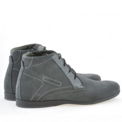 Men boots 474 gray velour 