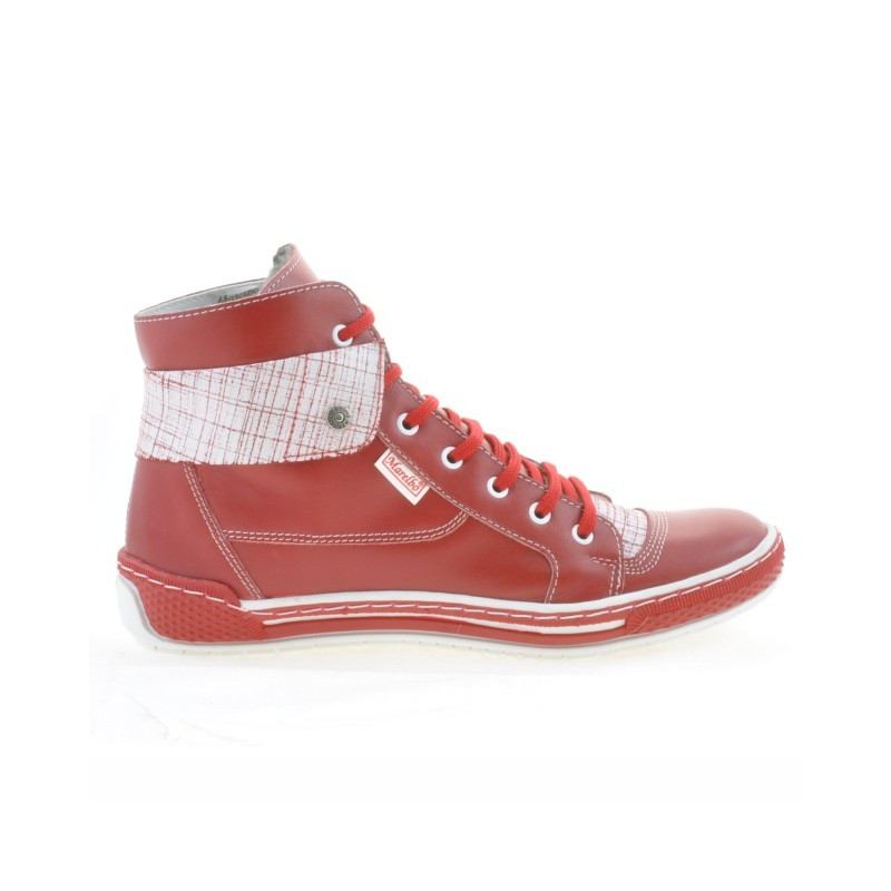 Women boots 258 red+white
