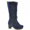 Women knee boots 3258 indigo velour