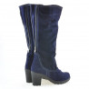 Women knee boots 3258 indigo velour