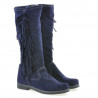 Women knee boots 3243 indigo velour