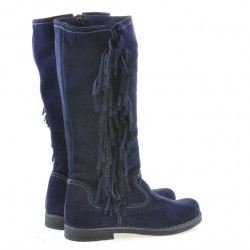 Women knee boots 3243 indigo velour