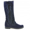 Women knee boots 3243 indigo velour