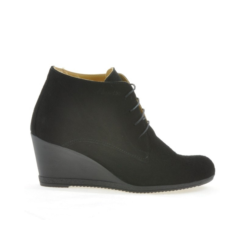 Women boots 3287 black velour 