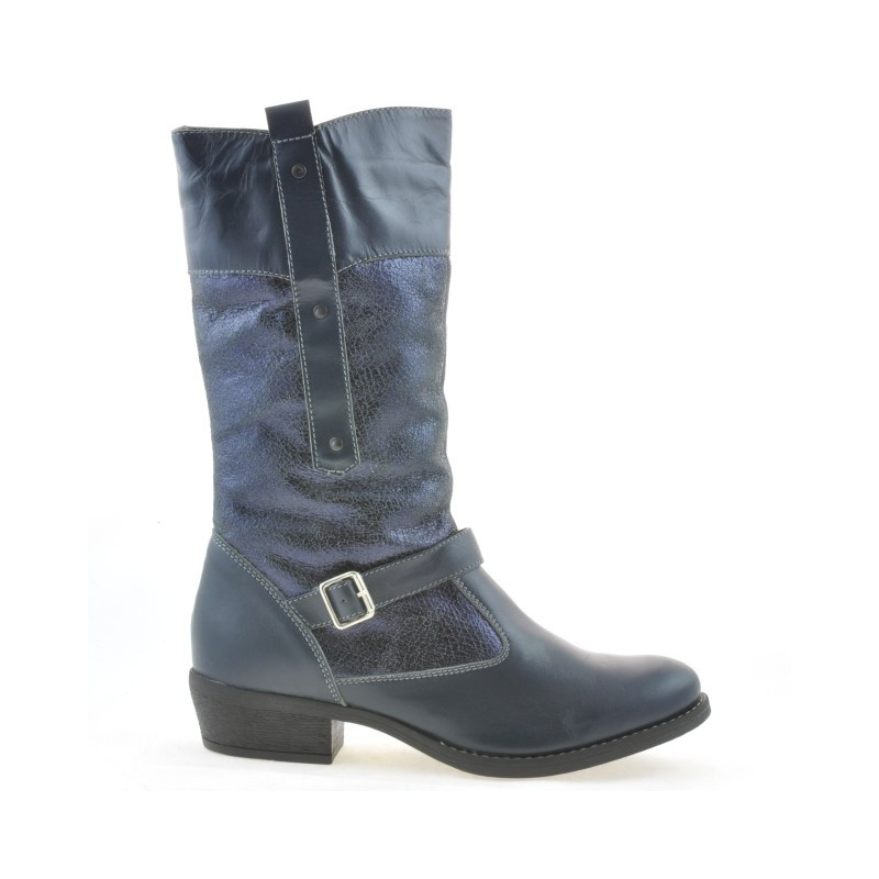Women knee boots 225 indigo combined