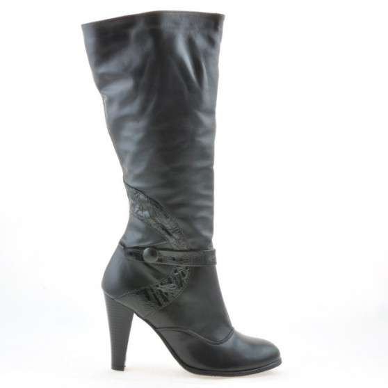 Women knee boots 1119 black combined