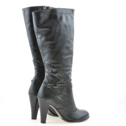 Women knee boots 1119 black combined