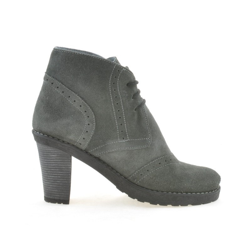 Women boots 3230 gray velour