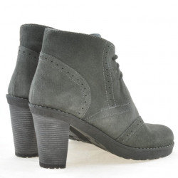 Women boots 3230 gray velour