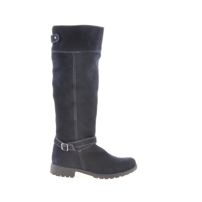 Women knee boots 3225 indigo velour