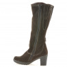 Women knee boots 3258 cafe velour