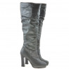 Women knee boots 1118 gray satinat