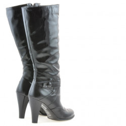 Women knee boots 1119 patent black