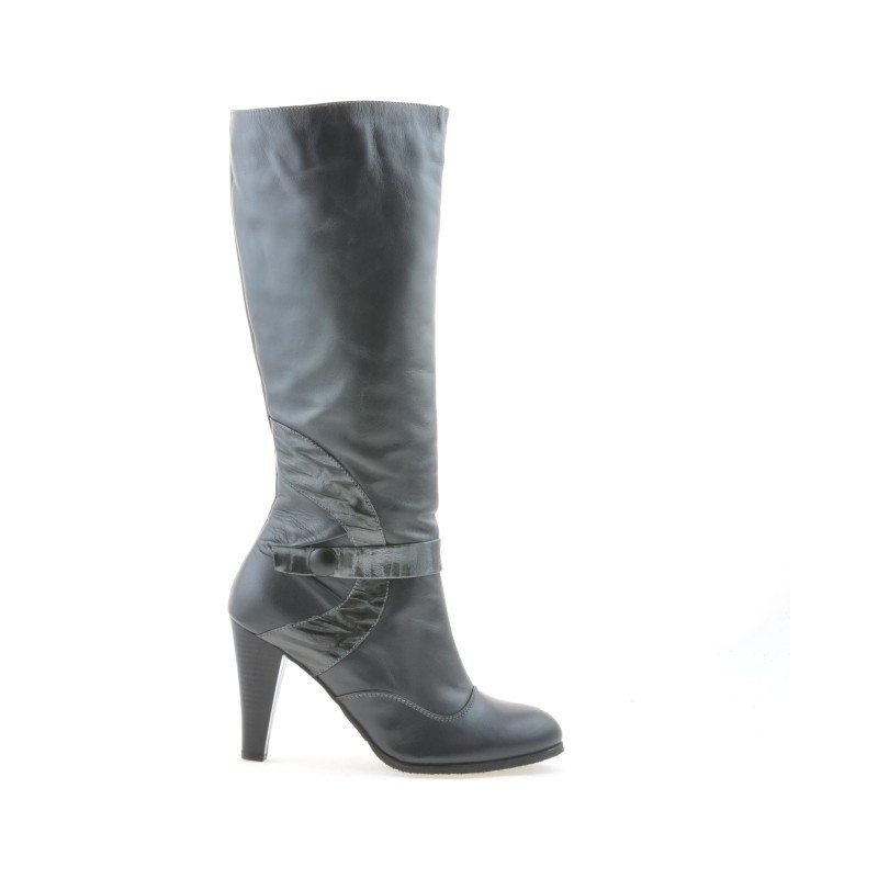 Women knee boots 1119 gray