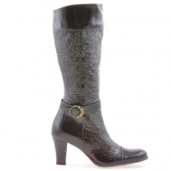 Women knee boots 017 crep patent cafe