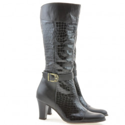 Women knee boots 017 cafe piton