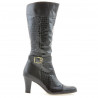 Women knee boots 017 cafe piton