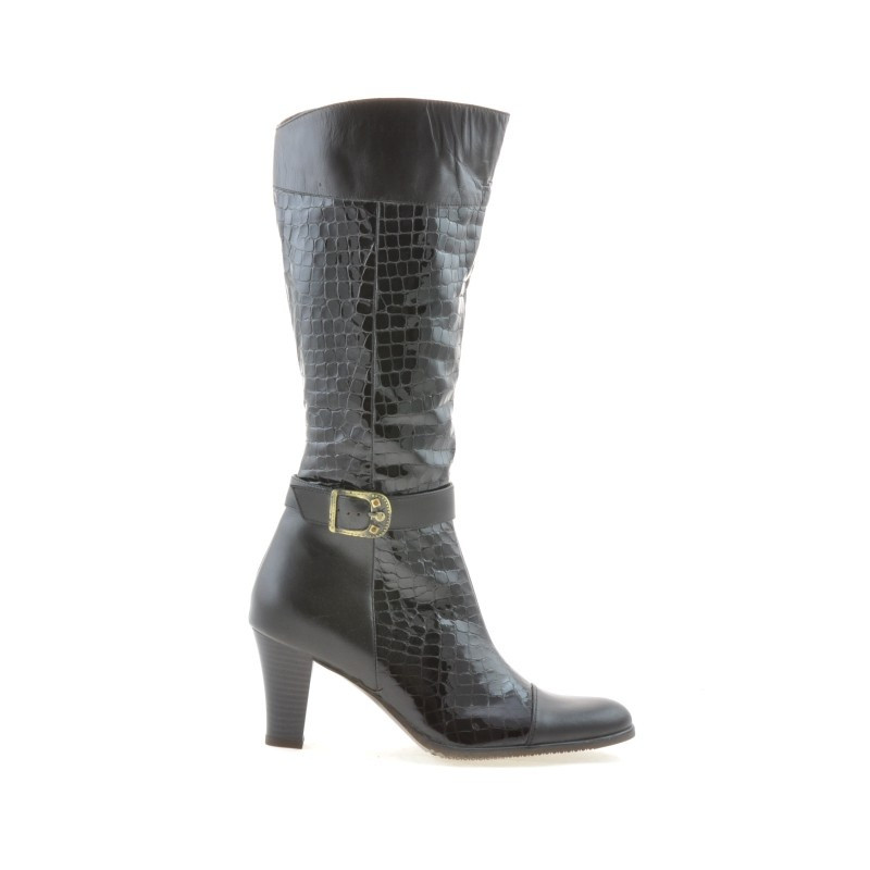 Women knee boots 017 cafe piton