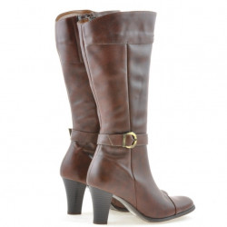 Women knee boots 017 cognac combined