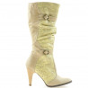 Women knee boots 008 croco beige