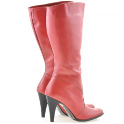 Women knee boots 010 red