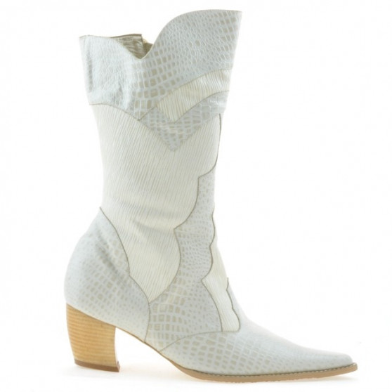 Women knee boots 298 croco beige