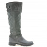 Women knee boots 3225 gray velour