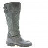 Women knee boots 3225 gray velour