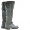 Women knee boots 3225 gray velour