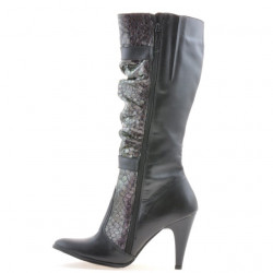 Women knee boots 008 black combined