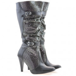 Women knee boots 008 black combined