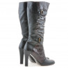 Women knee boots 008-2 black+bordo combined