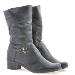 Women knee boots 261 black+crep black