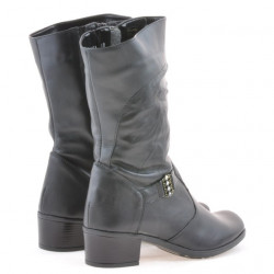 Women knee boots 261 black+crep black