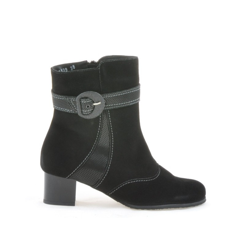 Women boots 1139 black antilopa combined