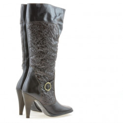 Women knee boots 1108 crep patent cafe