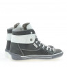 Women boots 258 tuxon gray+white
