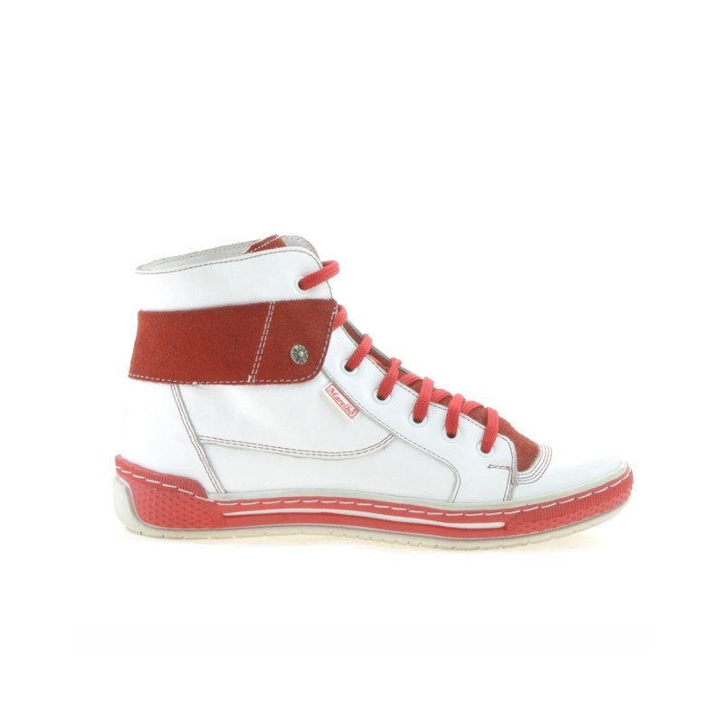 Women boots 258 white+red