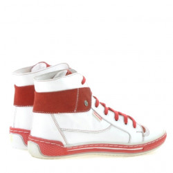 Women boots 258 white+red
