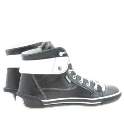 Women boots 258 black+white
