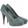 Women stylish, elegant shoes 1082 gray antilopa