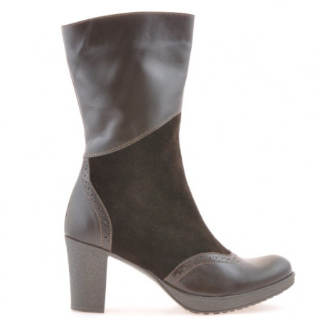 Women knee boots 3241 cafe combined