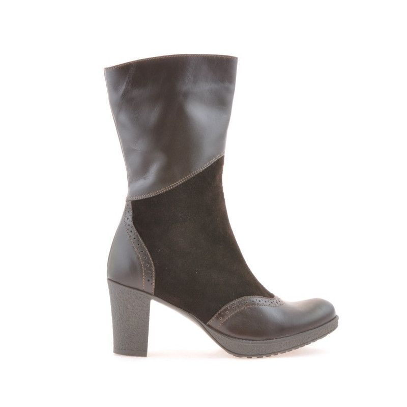 Women knee boots 3241 cafe combined