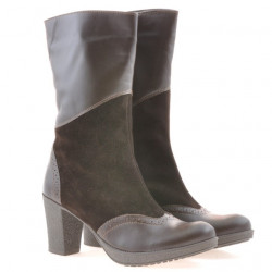 Women knee boots 3241 cafe combined