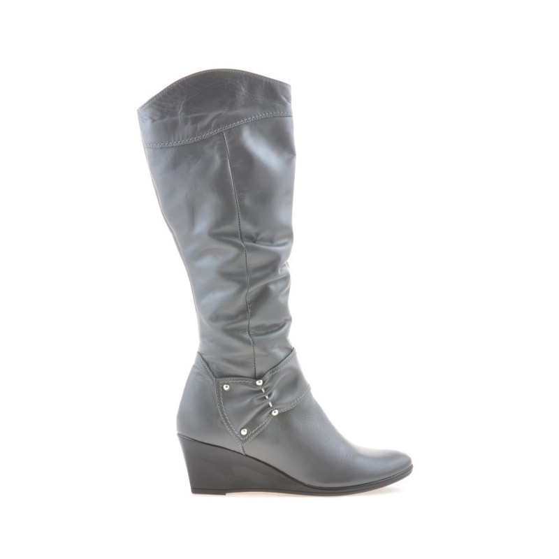 Women knee boots 230 gray