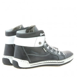 Women boots 258 biz black+white