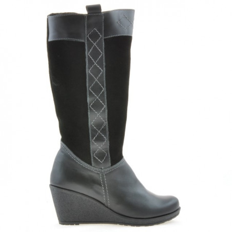 Women knee boots 3221 black