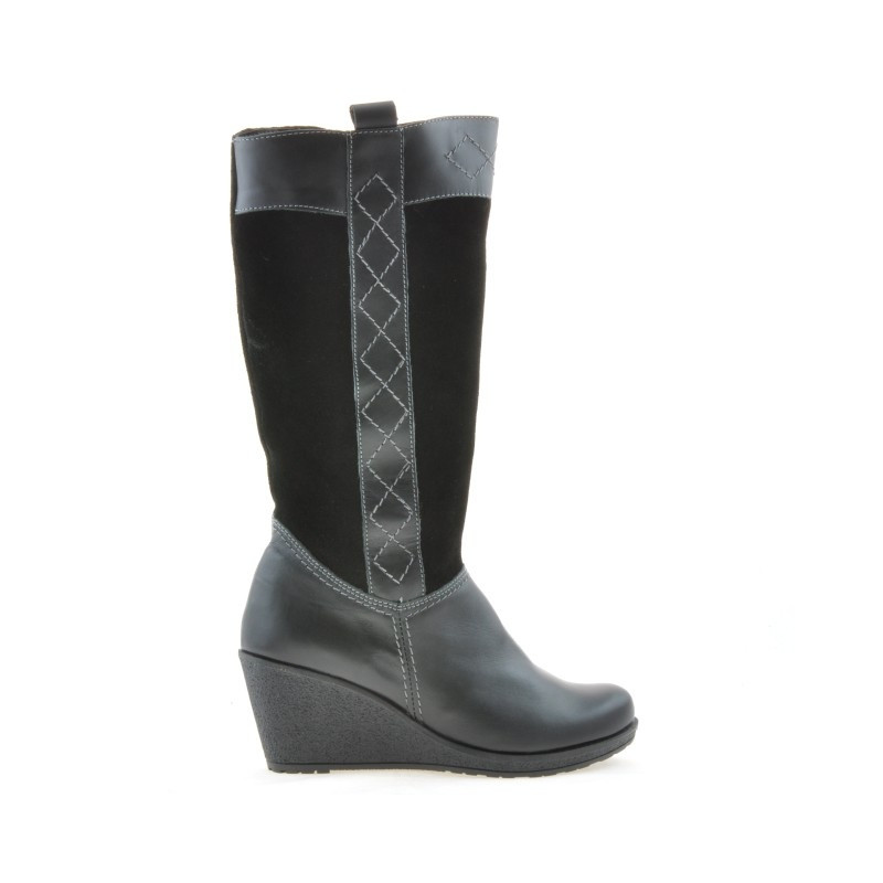 Women knee boots 3221 black